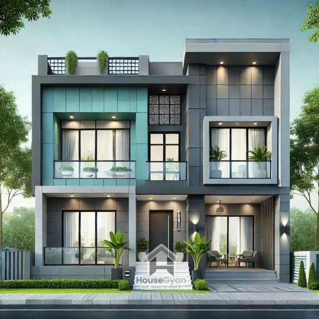 20x40 East Facing House Elevation Designn