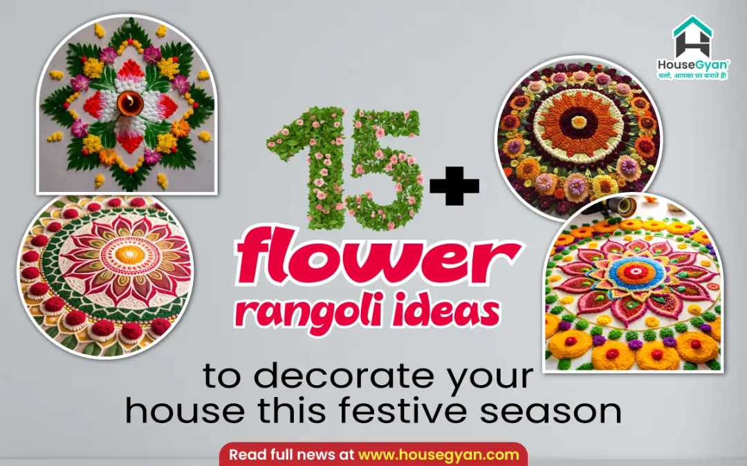 rangoli with flowers