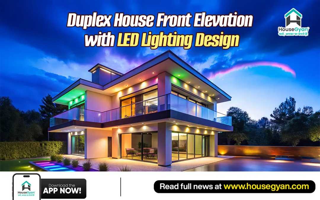 house elevation with led lighting