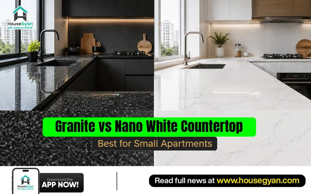 granite countertop and nano white countertop