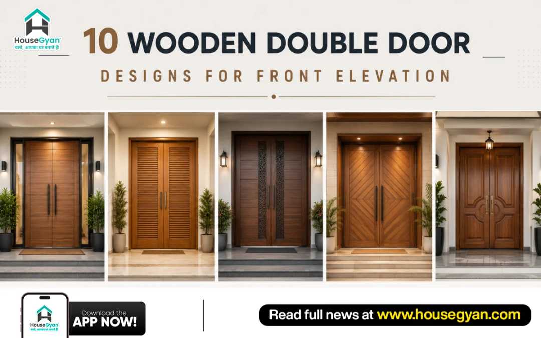 wooden main double door design for home