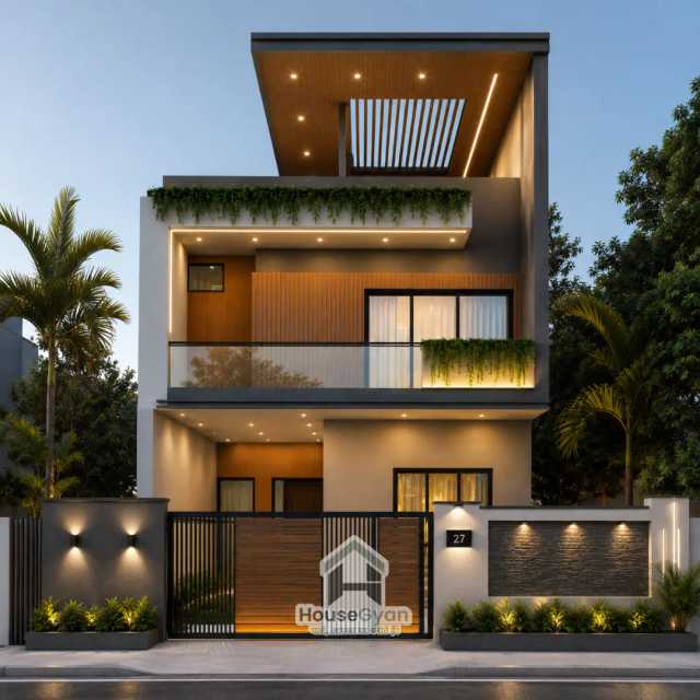 25X50 Normal House Front Elevation Designs