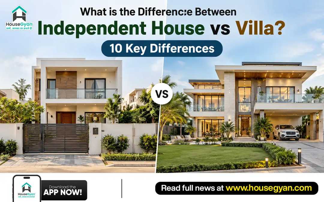 difference between independent house and villa