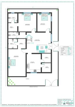 40X60 East Facing 3BHK Ground Floor House Plan | 2400 Sqft Plot Floor Plan