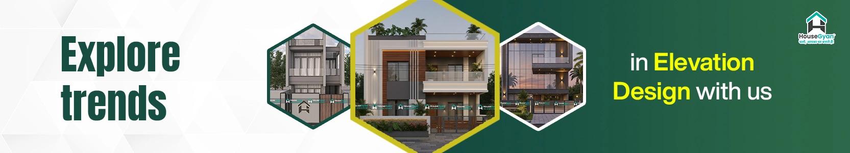 Front elevation house design banner