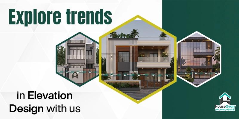 Front elevation house design banner