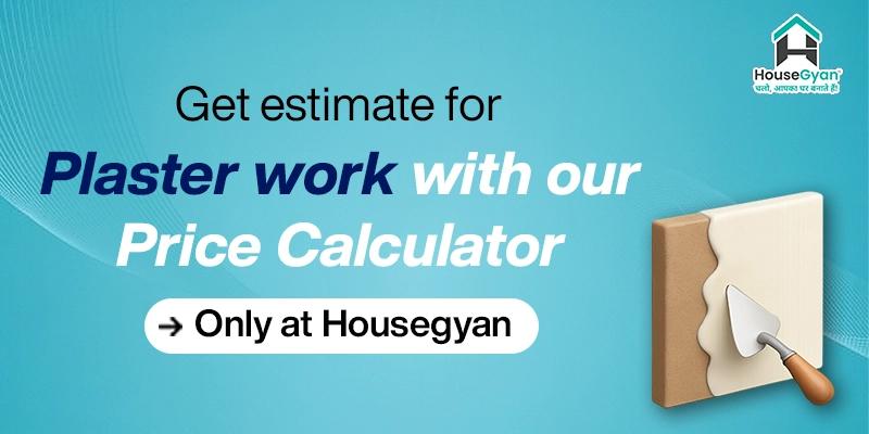 Plaster work cost calculator banner