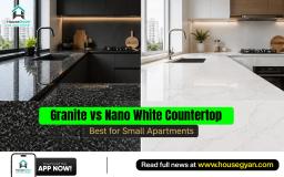 granite countertop and nano white countertop
