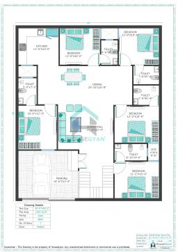 40X48 East Facing 5BHK Ground Floor House Plan | 1920 Sqft Plot Floor Plan