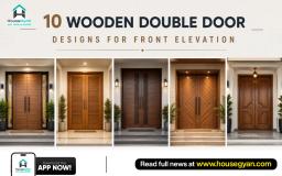 wooden main double door design for home