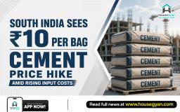 south india cement price increase