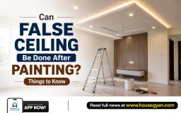 false ceiling installation after painting 