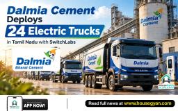dalmia cement electric trucks