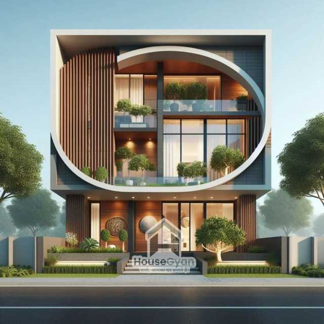 50x60 Duplex 3D Front House Elevation Design 50x60 Duplex 3D Front House Elevation Design