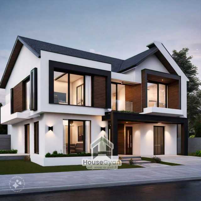 70x30 Double Floor 3D Front House Elevation Design 70x30 Double Floor 3D Front House Elevation Design