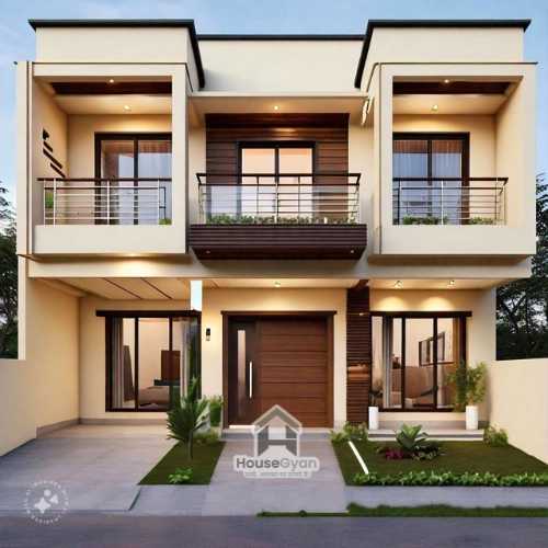 Double-floor house elevation Double-floor house elevation