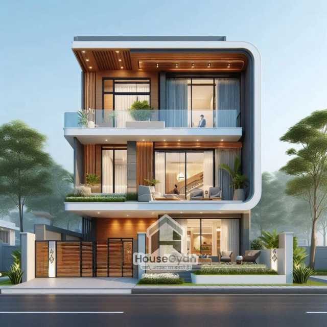 60x30 Second Floor 3D Front House Elevation Design 60x30 Second Floor 3D Front House Elevation Design