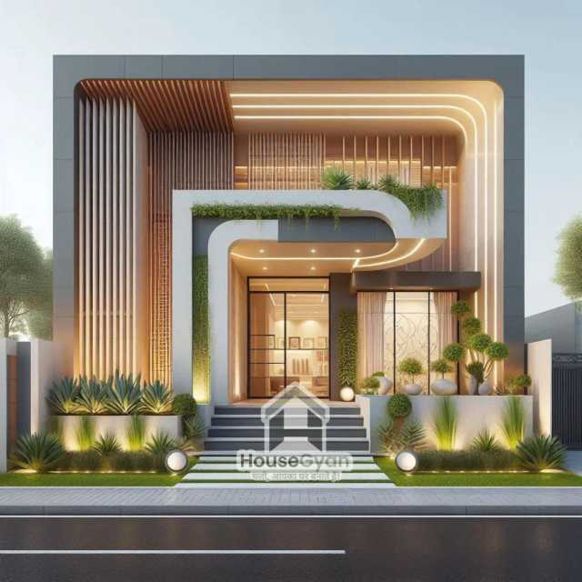 40x20 Ground Floor 3D Front House Elevation Design 40x20 Ground Floor 3D Front House Elevation Design
