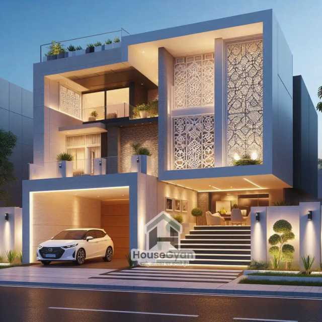 60x50 3000sqft Double Floor 3D Front House Elevation Design 60x50 3000sqft Double Floor 3D Front House Elevation Design
