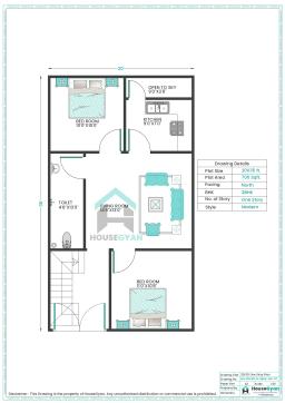 20X35 North Facing 2BHK Ground Floor House Plan | 700 Sqft Plot Floor Plan 20X35 North Facing 2BHK Ground Floor House Plan | 700 Sqft Plot Floor Plan