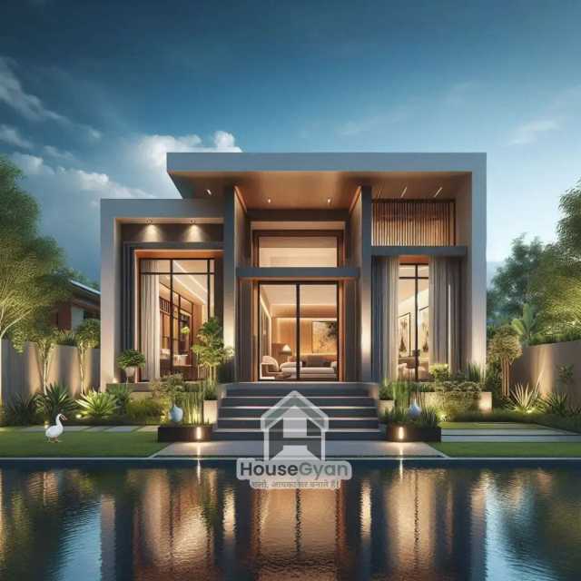 40x70 Ground Floor 3D Front House Elevation Design 40x70 Ground Floor 3D Front House Elevation Design