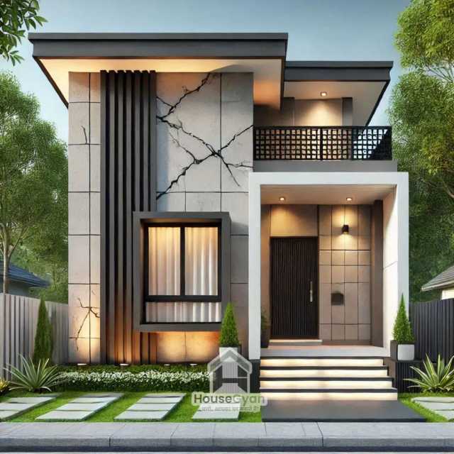 39x39 First Floor 3D Front House Elevation Design 39x39 First Floor 3D Front House Elevation Design