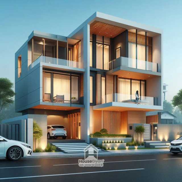 20X50 Second Floor 3D Front House Elevation Design 20X50 House Elevation