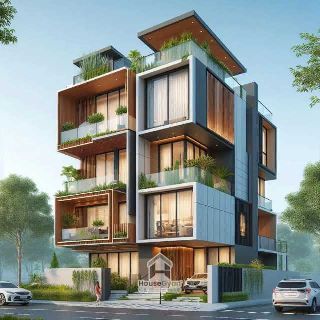 28x50 Third Floor 3D Front House Elevation Design 28x50 Third Floor 3D Front House Elevation Design