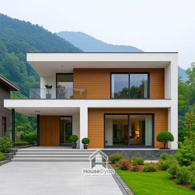 27X37 First Floor 3D Front House Elevation Design 27X37 First Floor 3D Front House Elevation Design