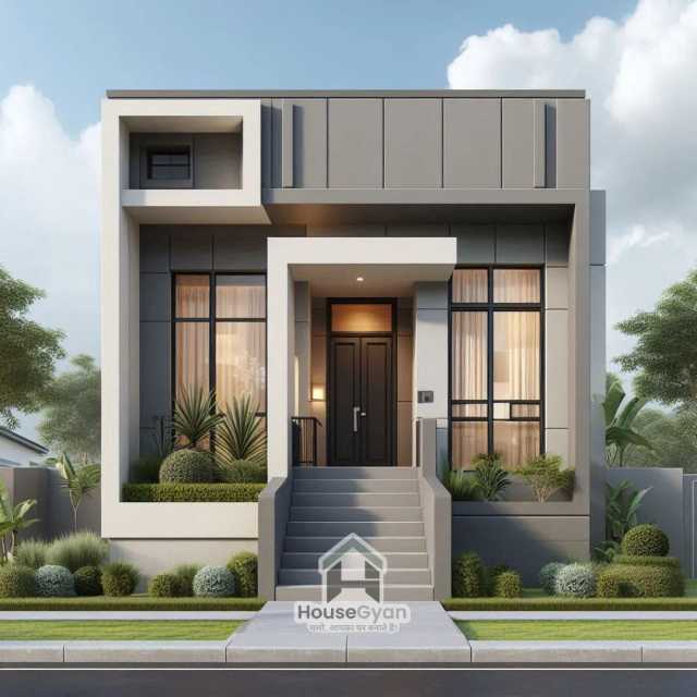 40x40 Ground Floor 3D Front House Elevation Design 40x40 Ground Floor 3D Front House Elevation Design