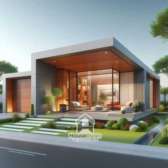 26 X 50 Ground Floor 3D Front House Elevation Design 26 X 50 Ground Floor 3D Front House Elevation Design