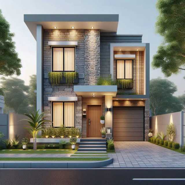 40x60 2400sqft First Floor 3D Front House Elevation Design 40x60 2400sqft First Floor 3D Front House Elevation Design