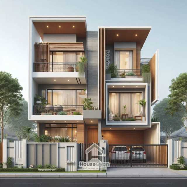 20x30 Second Floor 3D Front House Elevation Design 20x30 Second Floor 3D Front House Elevation Design