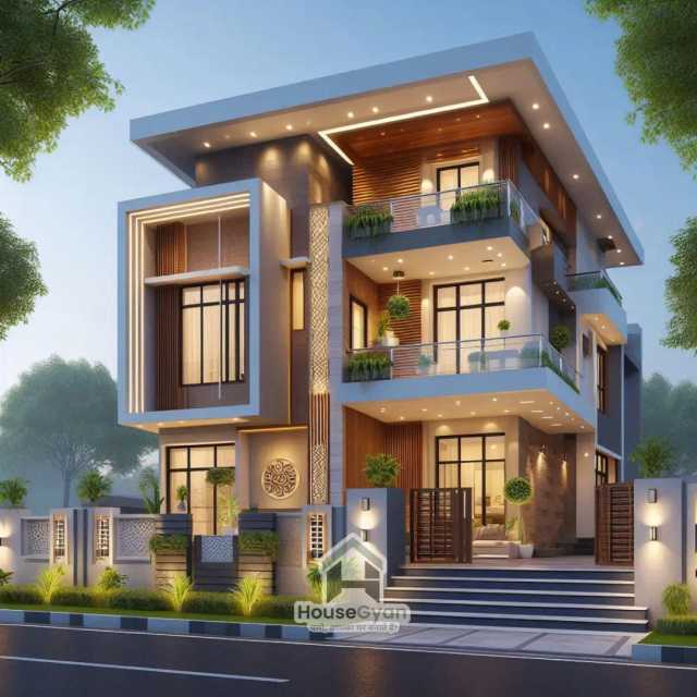 2400 Sqft Triple Storey House Elevation Design 2400 Sqft Triple Storey House Elevation Design