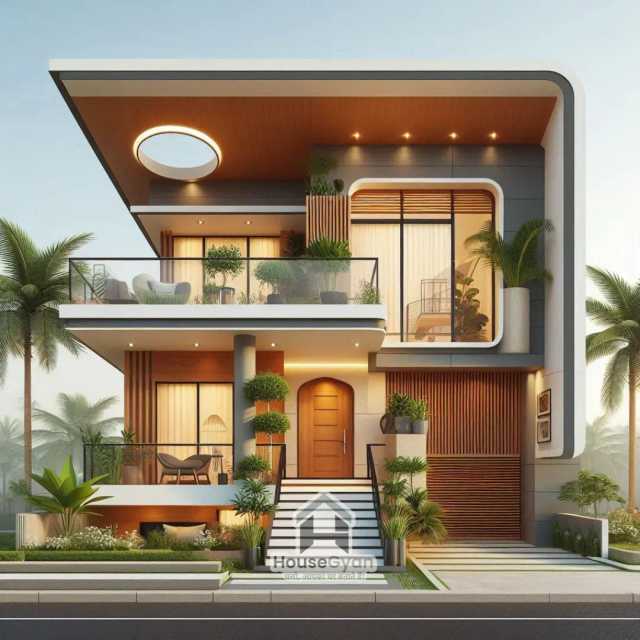 33X33 First Floor 3D Front House Elevation Design 33X33 First Floor 3D Front House Elevation Design