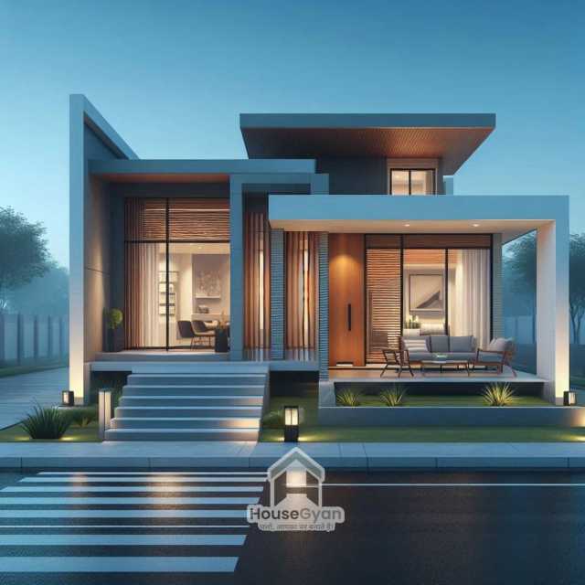 35X25 Ground Floor 3D Front House Elevation Design 35X25 Ground Floor 3D Front House Elevation Design