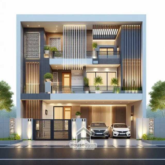 20X50 East Facing 4BHK Second Floor House Elevation Design 20X50 East Facing 4BHK Second Floor House Elevation Design