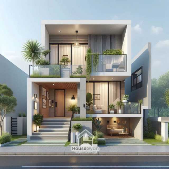 25X35 North Facing 3BHK First Floor House Elevation Design 25X35 North Facing 3BHK First Floor House Elevation Design
