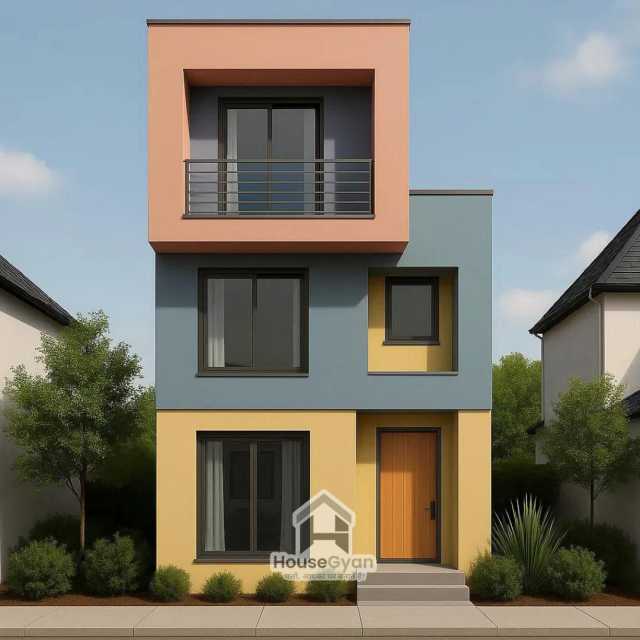 30X50 East Facing 3BHK Second Floor House Elevation Design 30X50 East Facing 3BHK Second Floor House Elevation Design
