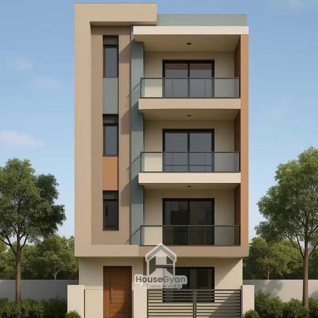 20X36 West Facing 4BHK Third Floor House Elevation Design 20X36 West Facing 4BHK Third Floor House Elevation Design