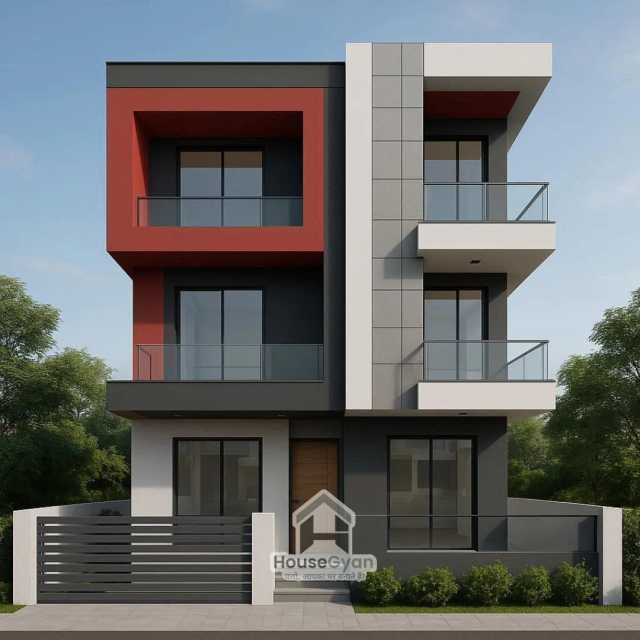 30X50 West Facing 4BHK Second Floor House Elevation Design 30X50 West Facing 4BHK Second Floor House Elevation Design