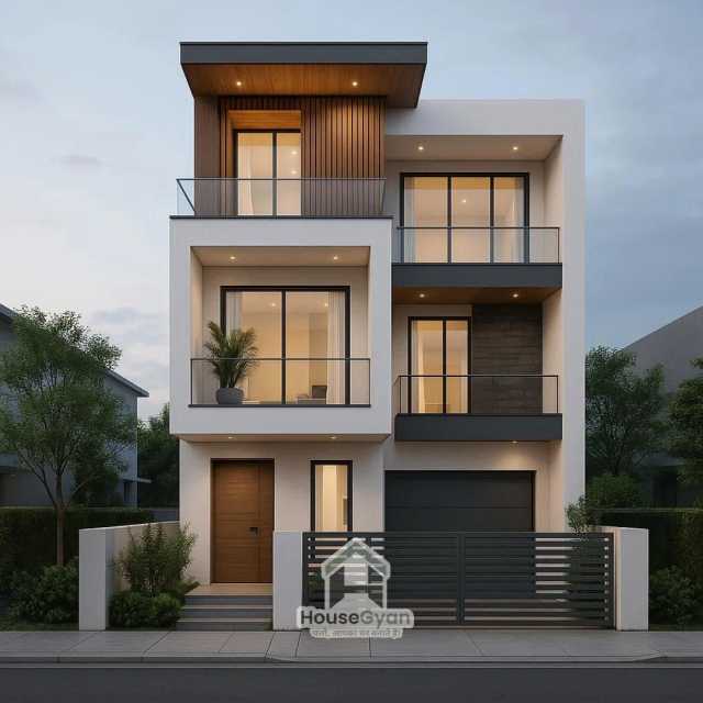 22X50 West Facing 4BHK Second Floor House Elevation Design 22X50 West Facing 4BHK Second Floor House Elevation Design