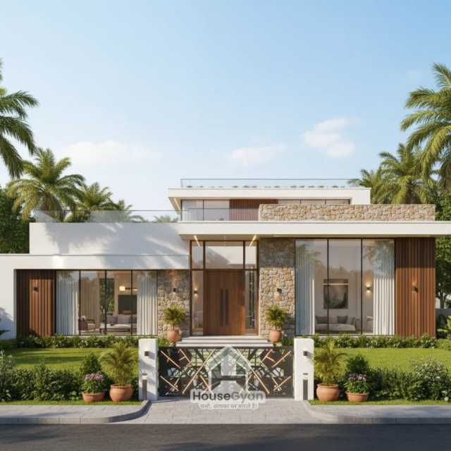 40X60 Ground Floor 3D Front House Elevation Design 40X60 Ground Floor 3D Front House Elevation Design