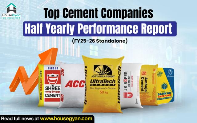 Top Cement Companies Half Yearly Performance Report (FY25-26 Standalone)