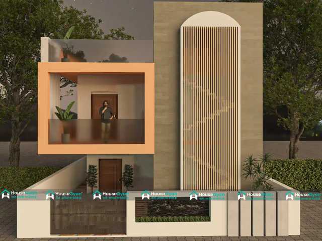 33x50 Modern Double Storey House Front Elevation Design 33x50 Modern Double Storey House Front Elevation Design