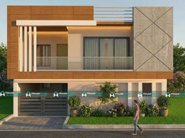 Modern 30X50 Double Storey House Front Elevation Design Modern 30X50 Double Storey House Front Elevation Design