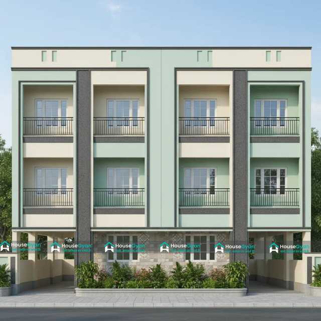 30x60 Triple Storey 3D Front House Elevation Design 30x60 Triple Storey 3D Front House Elevation Design