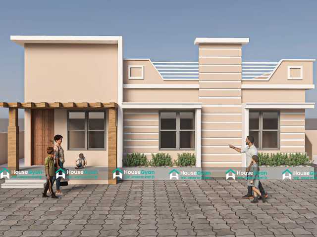 Modern 40X30 Single Floor House Front Elevation Design Modern 40X30 Single Floor House Front Elevation Design