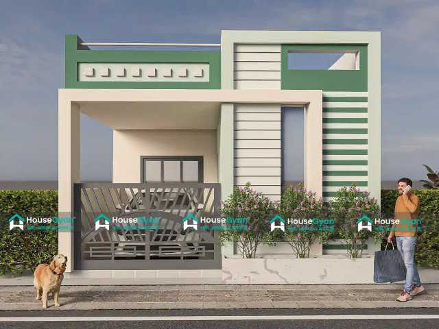 20X50 Ground Floor 3D Front House Elevation Design 20X50 Ground Floor 3D Front House Elevation Design