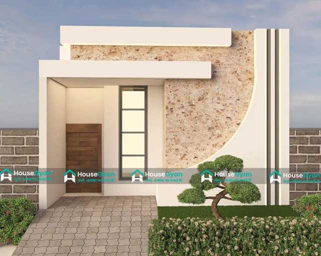 22ft X 50ft Ground Floor 3D Front House Elevation Design 22ft X 50ft Ground Floor 3D Front House Elevation Design